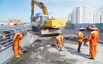Nha Trang: Siêu âm tìm nguyên nhân sự cố nứt, lún trên nút giao Ngọc Hội
