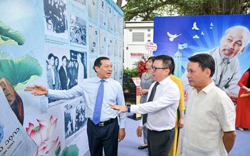 Báo Nhân Dân khai mạc triển lãm kỷ niệm 135 năm Ngày sinh Chủ tịch Hồ Chí Minh