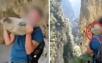 Ném đá xuống hẻm núi khiến du khách đối mặt với khoản phạt 5,6 tỉ đồng