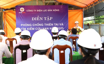 Điện lực Đắk Nông diễn tập ứng phó sự cố điện do thiên tai 