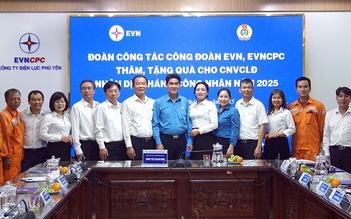 Công đoàn EVN và EVNCPC thăm, làm việc tại PC Phú Yên nhân Tháng Công nhân 2025
