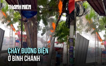 Hoảng hồn vì cháy đường điện, cáp viễn thông ở Bình Chánh