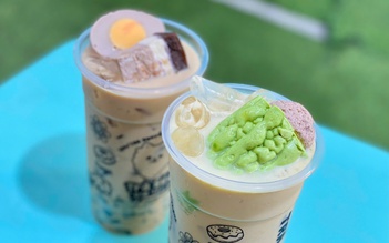 Độc lạ món trà sữa có topping thịt kho trứng, khổ qua nhồi thịt