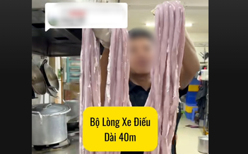 Hà Nội kiểm tra cơ sở 'khoe' bộ lòng se điếu dài 40 m