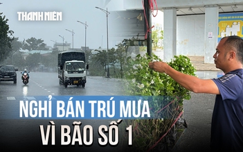 Bão số 1 gây mưa lớn ở Quảng Nam, tiểu thương phải 'nghỉ bán về trú mưa'