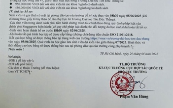 Lừa đảo học bổng du học: Văn bản Trường ĐH Tôn Đức Thắng, con dấu… Bộ GD-ĐT