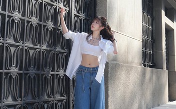 Quần ống rộng và giày thể thao, bộ đôi năng động cho mùa hè