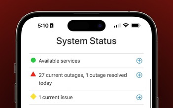 Hàng loạt dịch vụ của Apple ngừng hoạt động trên diện rộng