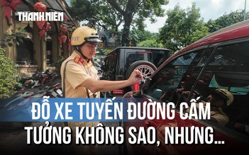 Chủ quan đỗ xe sai quy định, tài xế 'méo mặt' vì mất tiền phạt nguội