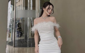 Vẻ đẹp bay bổng nhẹ nhàng với váy phối lông