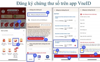 Hướng dẫn người dân đăng ký, sử dụng chứng thư chữ ký số trên VNeID