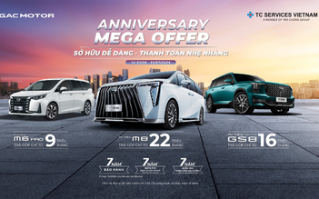 GAC MOTOR Việt Nam mừng sinh nhật 1 năm với những ưu đãi hấp dẫn bậc nhất