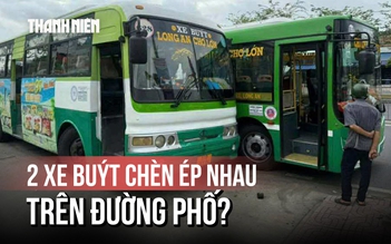 Làm rõ vụ xe buýt áp sát nhau, lao thẳng lên vỉa hè