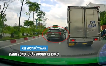 Ô tô con lạng lách, chèn đường xe tải trên phố như 'phim hành động'
