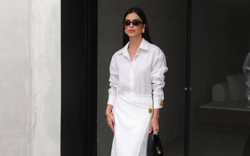 Chân váy trắng dài, thanh lịch, bồng bềnh và đầy tinh tế