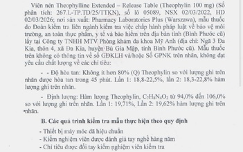 Thu hồi toàn quốc thuốc giả Theophylline 100mg điều trị hen