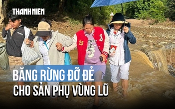 Mưa lũ gây sạt lở ở Nghệ An, sản phụ chuyển dạ sinh con giữa đường
