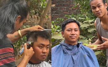 Tiệm cắt tóc 'nghèo nhất Việt Nam' của chàng trai Jrai