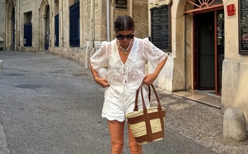 Quần shorts rộng, kiểu quần slouchy chic thoải mái của mùa hè 2025