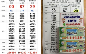 Xổ số miền Nam ngày 28 tháng 8: Lộ diện 280 tờ trúng số, là vé… ế