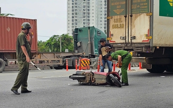 Tai nạn xe tải với xe máy, cô gái trẻ tử vong
