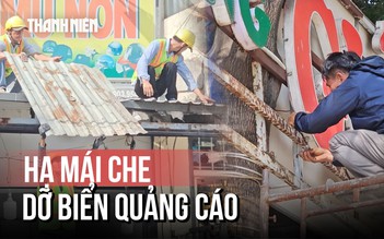 Phường Bình Tân lập lại trật tự vỉa hè: Hạ mái che, tháo dỡ biển quảng cáo