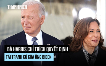 Bà Harris nói quyết định tái tranh cử của ông Biden là 'liều lĩnh, cá nhân'