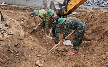 Cải tạo khuôn viên Trường Bồ Đề ở Thành cổ Quảng Trị, phát hiện 2 hài cốt liệt sĩ