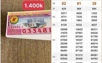 Xổ số miền Nam ngày 19 tháng 9: Đại lý bán trúng 140 tờ trúng đài Bình Dương