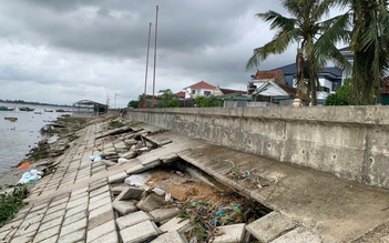 Nhiều tuyến kè chắn sóng hư hỏng nghiêm trọng sau bão số 5