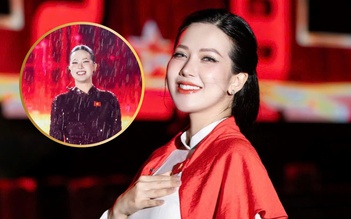 Nữ MC 'xinh như hoa hậu' gây chú ý khi dẫn chương trình trong mưa