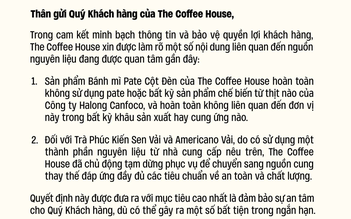 Vụ Công ty Đồ hộp Hạ Long: The Coffee House ra thông báo mới