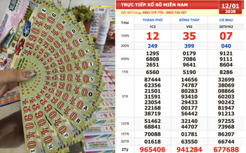 Bất ngờ xổ số miền Nam ngày 12 tháng 1: 3 ngày liền có vé… trúng 2 giải!