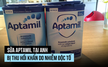Danone thu hồi sữa Aptamil tại Anh do nhiễm độc tố