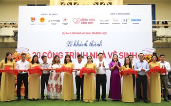 Khánh thành 20 công trình nhà vệ sinh trị giá 1,2 tỉ đồng cho học sinh Quảng Ngãi