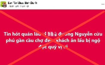 Thông tin 'thực khách ăn lẩu bị ngộ độc' tại TP.HCM là tin giả
