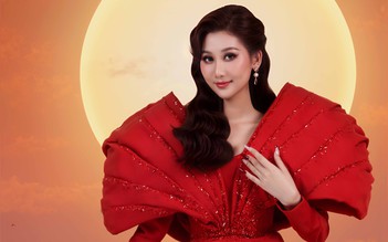 Áo dài cách điệu lạ mắt lấy cảm hứng từ bảng màu ngũ hành