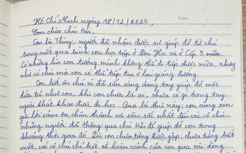 Lan tỏa trên mạng xã hội: Nữ sinh viên viết thư tay cảm ơn các ân nhân