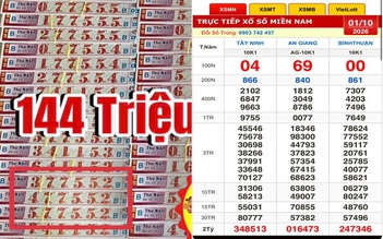 Xổ số miền Nam ngày 1 tháng 10: Dãy số giúp 3 người trúng đài Bình Thuận