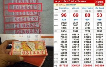 Xổ số miền Nam ngày 10 tháng 10: Chi tiền mua nguyên cây, trúng đài Hậu Giang