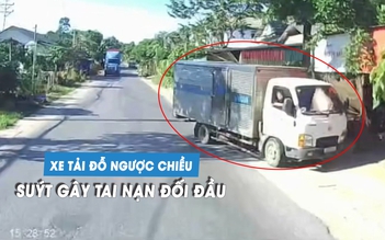 Suýt chết vì xe tải dừng, đỗ ngược chiều trên quốc lộ