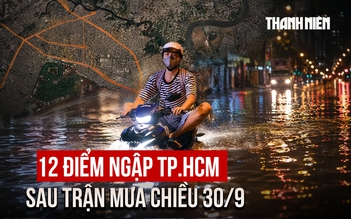 Bản đồ 12 điểm ngập TP.HCM sau trận mưa chiều 30.9: Người dân cần biết trước khi ra đường