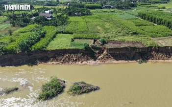 Bất an bờ sông Trà Khúc sạt lở