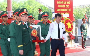 Đưa 12 hài cốt liệt sĩ về an táng tại Ba Động