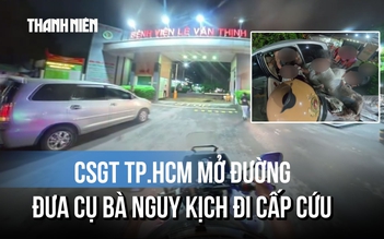 Khoảnh khắc CSGT TP.HCM mở đường đưa cụ bà nguy kịch đi cấp cứu