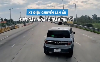 Suýt 'gặp họa' vì ô tô con chạy ẩu, tạt đầu xe khác tại trạm thu phí