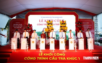 Khởi công cầu Trà Khúc 1 mang hình tượng 'bờ xe nước' gần 2.200 tỉ đồng