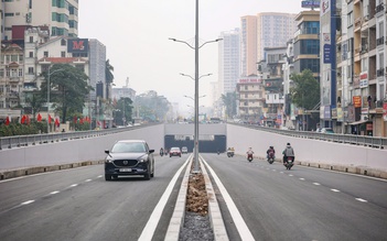 Hình hài hầm chui gần 800 tỉ đưa vào khai thác tạm dịp tết ở Hà Nội