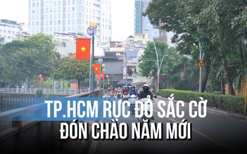 Đường phố TP.HCM 'nhuộm đỏ' cờ Tổ quốc, rực rỡ sắc hoa đón Tết