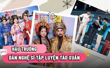 NSND Trịnh Kim Chi, Quốc Trường cùng dàn hoa, á hậu tập luyện 'Táo xuân'